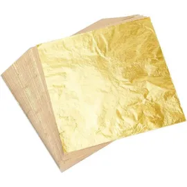 Kuuqa 100 Blatt Blattgold Imitation 14x14cm Folie