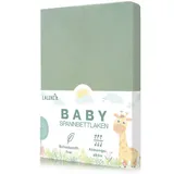 Laleni Premium Spannbettlaken 38x77 cm Babywiege oval | OEKO-TEX zertifiziertes Spannbettlaken Stubenwagen | Stubenwagen Bezug aus 100% Baumwolle | Spannbettlaken Kinderwagen | Baby Bettwäsche in Grün