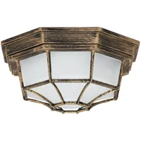 Licht-Erlebnisse Rabalux Milano Außen Deckenleuchte 1x E27 gold antik