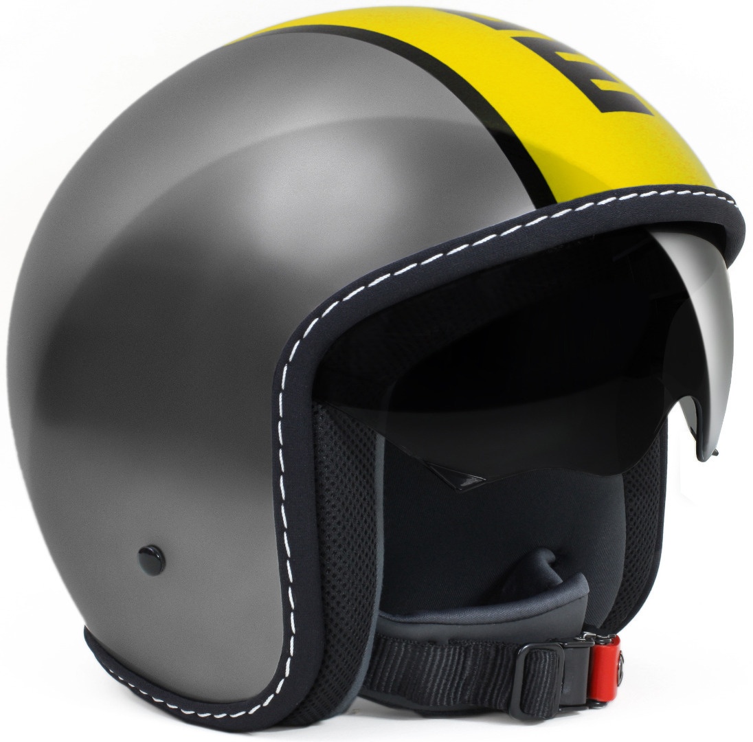 MOMO Blade Glossy Yellow Jet Helm, grijs-geel, 2XS Voorman