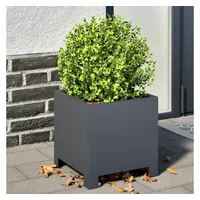 VidaXL Pflanzkübel Anthrazit 30x30x30 Stahl