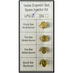 Universal LPG 50 Mbar Düsensatz für Gasherd Gaskochfeld Gasbackofen Camping