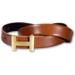 Ledergürtel SILBERGIFT, Damen, Gr. 80, braun (cognac), Rindsleder, unifarben, modisch,elegant,klassisch, Gürtel, seidiges Rindleder bombiert