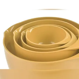 Rosti Rührschüssel Set 4tlg. mit Deckel "Margrethe" gelb (curry) 0,25+0,5+1,5+3,0L