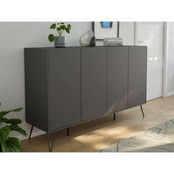 Design Sideboard Kommode Rana 155cm 4 Softclose Türen Grafit