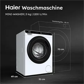 Haier HW50-BP12307AU1 Mini-Washer Waschmaschine (5 kg, 1200 U/min)