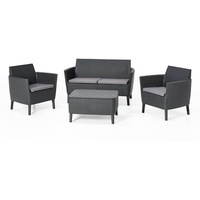 Allibert Salemo Lounge-Set graphit inkl. Kissen