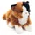 Uni-Toys Kuscheltier Katze liegend 20 cm Braun/Schwarz/Weiß