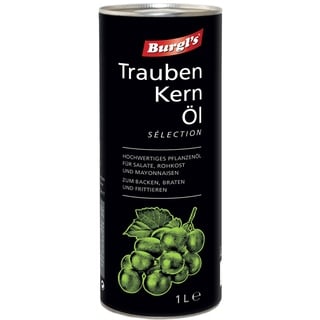 Burgl's Traubenkernöl, zum Kochen, Backen und braten, schonend gepresst, reich an Vitamin E, 1 Liter