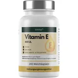 Vitamin E Softkapseln, hochdosiert mit 400 I.E., 240 Stück von EXVital