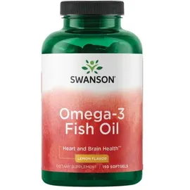 Swanson Lemon Flavor Omega-3 Fish Oil Kapseln 150 St.