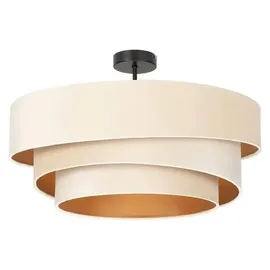 LINDBY Jusari 3-flg. creme Textil Ø 56 cm