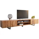 DeLife Live-Edge TV-Lowboard 300 cm 4 Türen 2 Fächer Akazie natur
