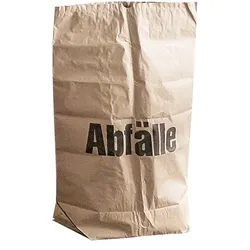 Papiersack 70 Liter 55+20 x 85 cm mit Aufdruck ''Abfälle''