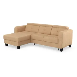 sit&more Ecksofa SIT & MORE "Belluci L-Form", braun (macciato), B:247cm H:85cm T:170cm, Sofas, Ecksofa, inklusive Federkern, wahlweise mit Bettfunktion und Bettkasten