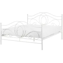 Beliani Bett mit Lattenrost Metall Lyra 140 x 200 cm