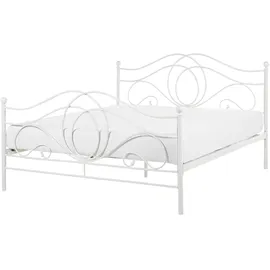 Beliani Bett mit Lattenrost Metall Lyra 140 x 200 cm
