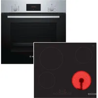 Bosch Schnellaufheizung Herdset + Glaskeramikkochfeld 60cm
