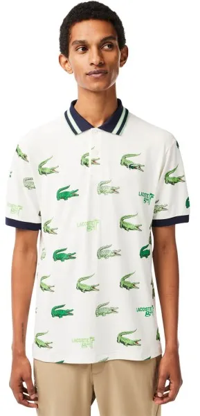 LACOSTE Golf Polo weißgrün - XL