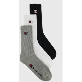 Champion Unisex Füßlinge 3er Pack Grau/Schwarz/Weiß 43-46