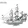 Fascinations Metal Earth Premium Series Queen Anne's Revenge 3D-Puzzle 502894