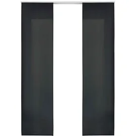 Gardinenbox Vorhang Gardine Schiebe HxB 245x60 cm Schwarz