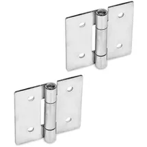 Ganter Normelemente | Edelstahl-Blechscharniere - GN 136-NI-60-60-B | Edelstahl | Stift Edelstahl | 2 Stück