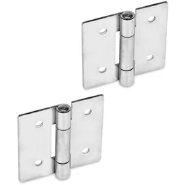 Ganter Normelemente | Edelstahl-Blechscharniere - GN 136-NI-60-60-B | Edelstahl | Stift Edelstahl | 2 Stück