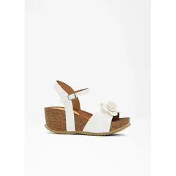 bonprix Keilsandalette, weiß, 38