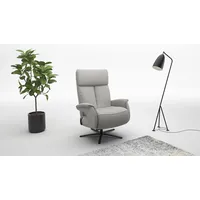 sit&more TV-Sessel Triple Seven Xtra large Kunstleder 86 x 115 x 86 cm Grau mit Kopfteil- & Drehfunktion