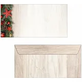 Sigel Weihnachtsbriefumschläge Chalet Style DIN lang ohne Fenster, 50 St.