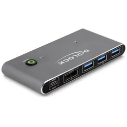 Delock DisplayPort KVM Switch 8K 30 Hz mit USB 5 Gbps