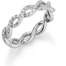 Giorgio Martello Milano Ring Infinity (Unendlichkeitszeichen) mit Zirkonia, Silber 925 Ringe   Silber Damen 