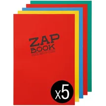 Clairefontaine 3354C 5 Zeichenhefte Zap books A4, Blanko 160 Blatt 80g