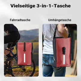 Wiltec Gepäckträgertasche 16 l rot