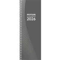 Zettler Tagevormerkbuch 800 10,4x29,6cm 2 Tage/1 Seite anthrazit 2026
