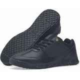 Shoes for Crews Freestyle II ECO, Schuhe Herren nachhaltig, rutschhemmende Laufsohle und Stolperschutz, Wasserabweisende Kochschuhe Herren, vegan, schwarz - Schwarz - 38