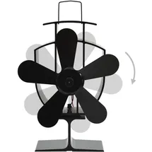 vidaXL Kaminventilator mit 5 Blättern 8 x 22,5 cm schwarz