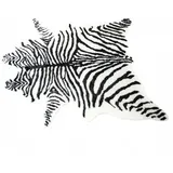 Plancholo Großer Zebrafell-Teppich, Tiere, 1,5 m x 2 m, geeignet für Schlafzimmer, Wohnzimmer, Westerndekoration, Kunstfell, Kuhfell-Teppich, Schwarz und Weiß