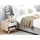 Beliani Nachtschrank Spencer 50 x 40 x 46 cm Braun/Weiß
