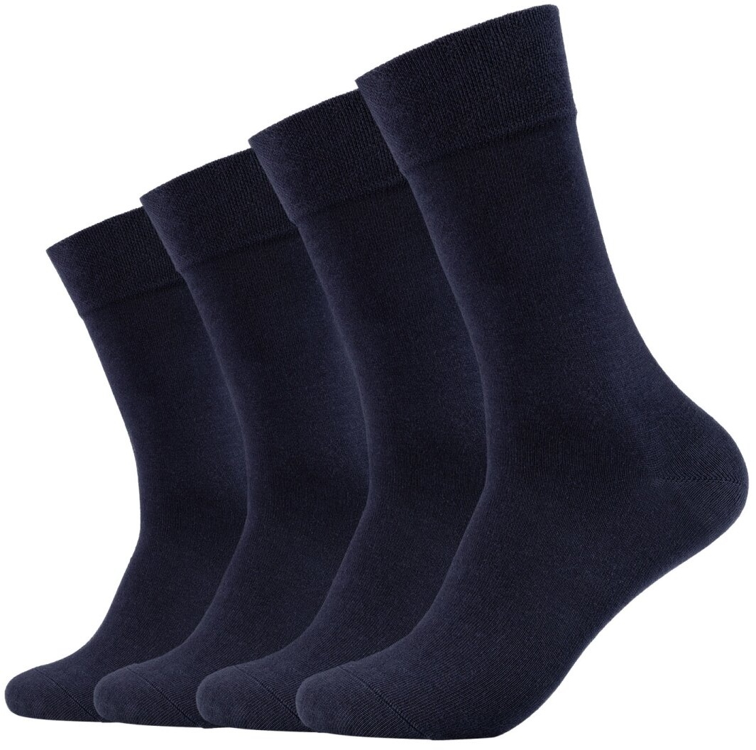 Camano Unisex Socken - Organic Cotton, einfarbig, 4er Pack Marine 39-42