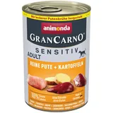 Animonda Sparpaket: 24x400g animonda GranCarno Adult Sensitive Reine Pute & Kartoffeln Hundefutter nass