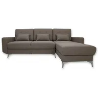 VitaliSpa Ecksofa York Webstoff braun