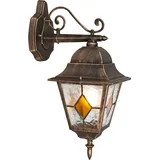 QAZQA Laterne Stahl spritzwassergeschützt E27 bronze