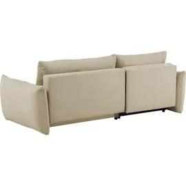 INOSIGN »MAVAS Schlafsofa mit Bettkasten, L-Form,«, ca.257/127cm (Liegefläche 212/145 cm), Cord, Chenille, Struktur
