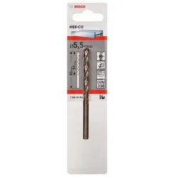 Metallbohrer HSS-Co, DIN 338, 5,5 x 57 x 93 mm, 1er-Pack