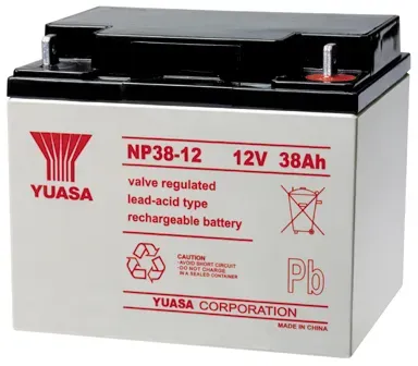 Yuasa Battery Yuasa NP38-12, Plombierte Bleisäure (VRLA), 12 V, Weiß, 38000 mAh,