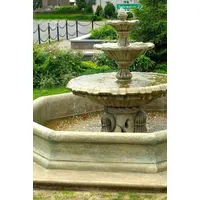 Casa Padrino Barock Springbrunnen Grau Ø 145 x H.
