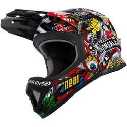 ONeal Sonus Crank, Fahrradhelm Kinder - Schwarz/Rot/Grün/Gelb - M