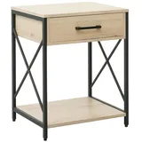 Hti-Living Beistelltisch Cedrik mit Schublade Artisaneiche-Schwarz